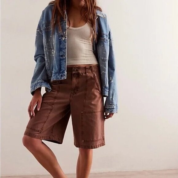NWOT Free People Bayside Carpenter Shorts - Picture 1 of 10